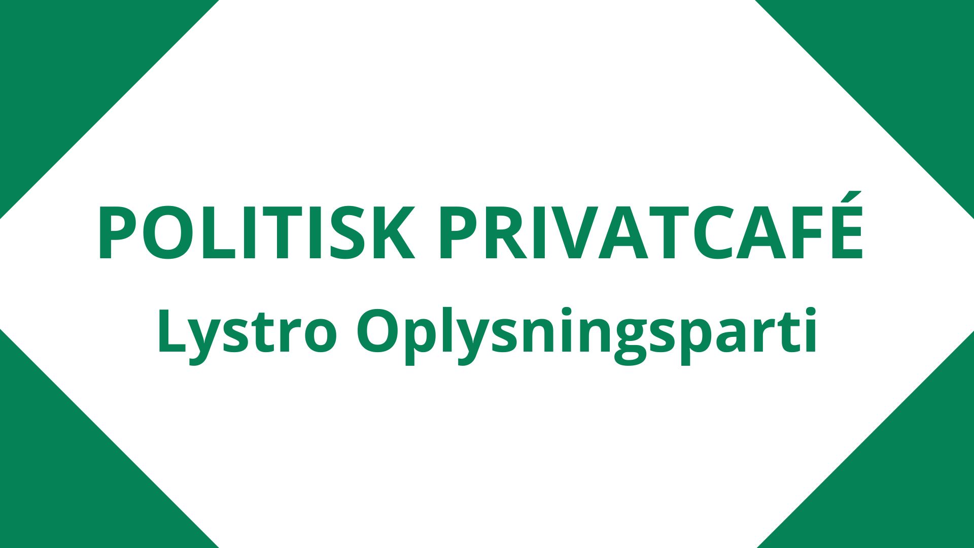 Politisk Privatcafé hos Brændgaard